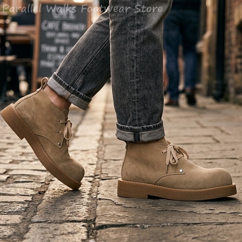 Men'S Shoes Smart - Botas Clásicas de Gamuza para Hombre,