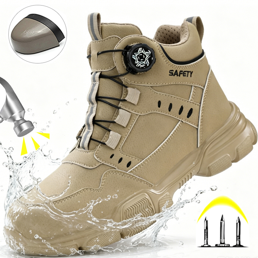 Men'S Shoes Water Resistant - Botas de trabajo con puntera de