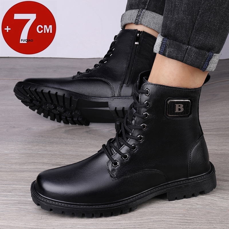 Botas de cuero para hombre con - Men'S Shoes Increase Height reseña y precio
