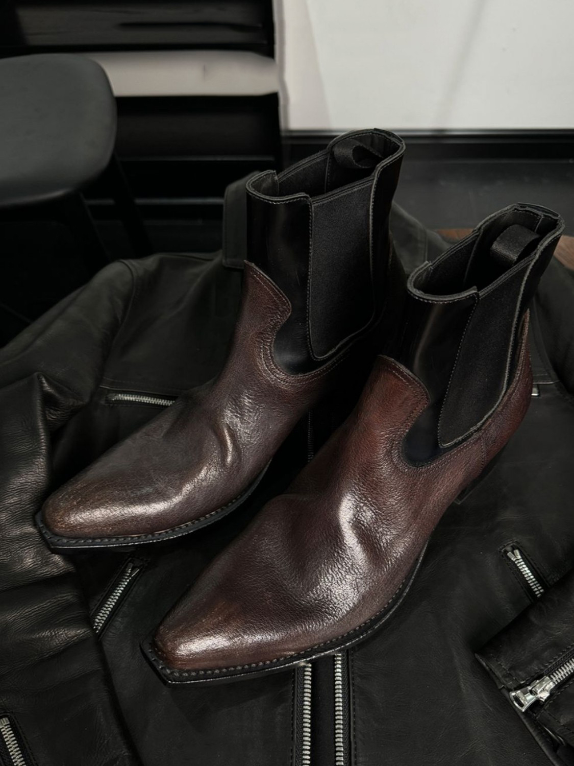 Botas Chelsea de Cuero Negro p - Men'S Shoes Smart reseña y precio