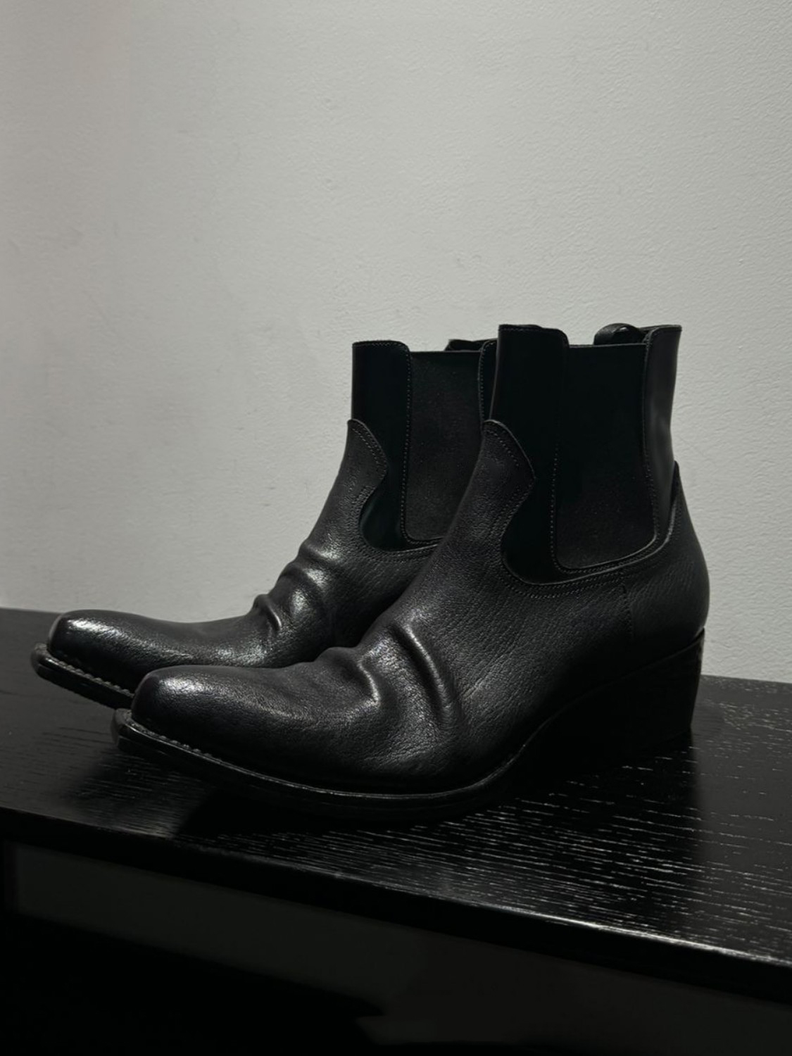 Botas Chelsea de Cuero Negro p - Men'S Shoes Smart reseña y precio